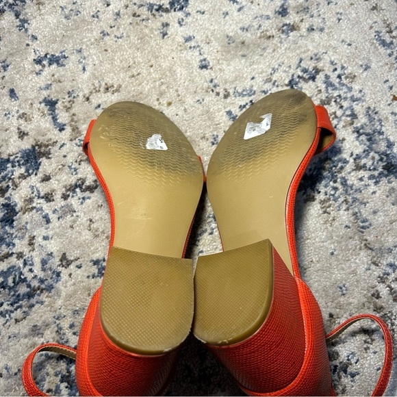Steve Madden Irenee Orange Chunky Heel Strappy Sandals Size 8.5W - Picture 10 of 10